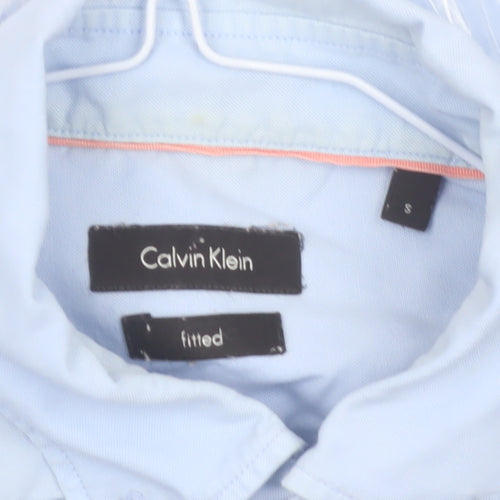 Calvin Klein Men's Blue Slim Fit Button-Down Shirt Size S