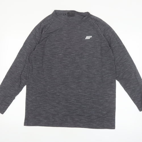 Myprotein Men's Grey Long Sleeve Athletic Gym Top Size L