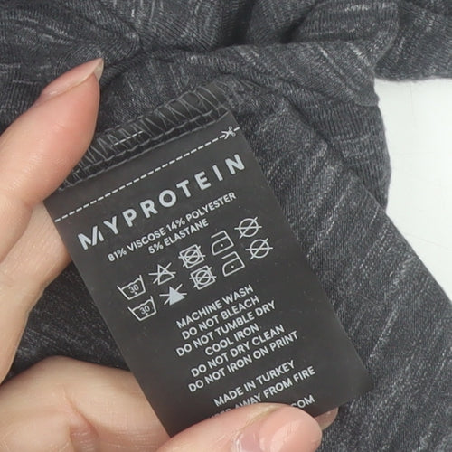 Myprotein Men's Grey Long Sleeve Athletic Gym Top Size L