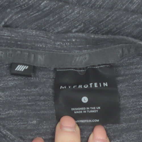 Myprotein Men's Grey Long Sleeve Athletic Gym Top Size L