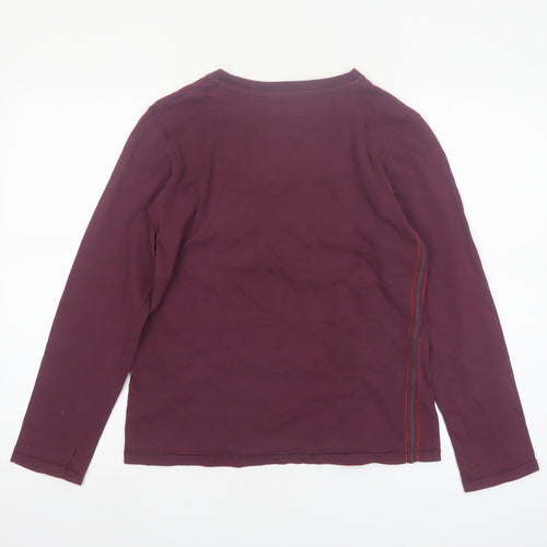 Ted Baker Boys Purple Long Sleeve Graphic Print Cotton T-Shirt 12 Years