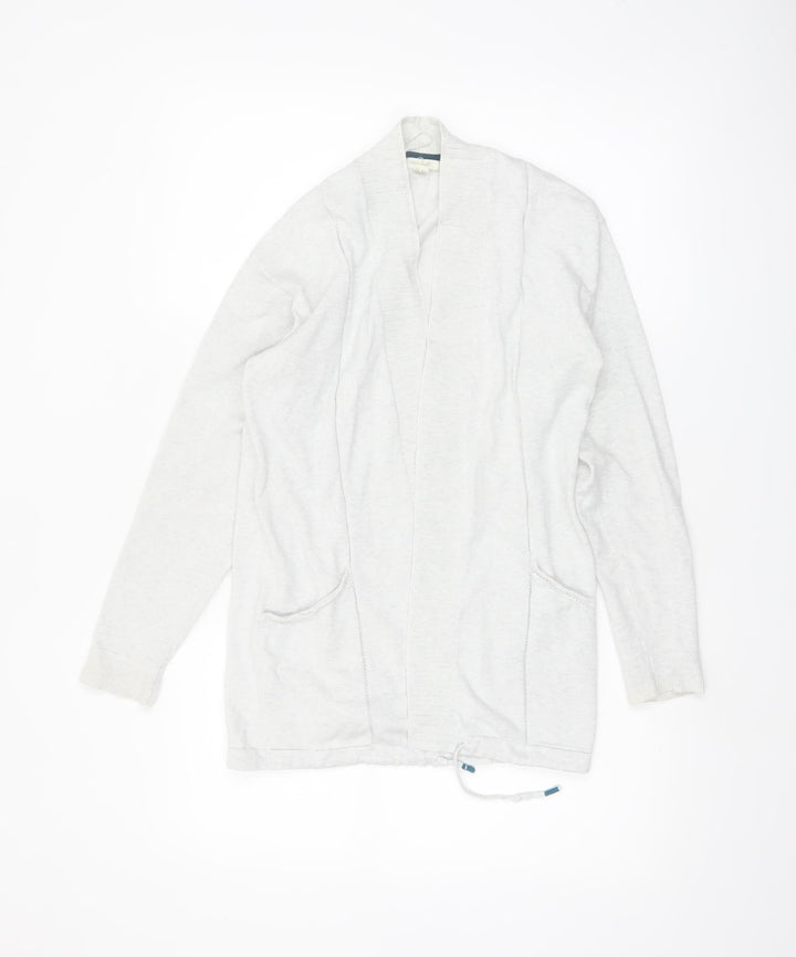 White Stuff Womens Ivory Long Sleeve Open Knit Cardigan Size 12