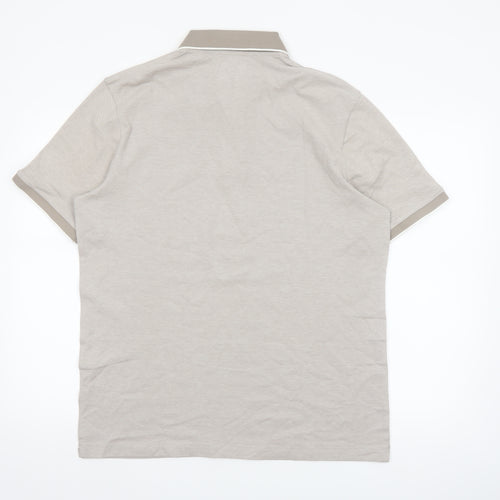 Marks and Spencer Men’s Beige Regular Fit Ultimate Polo Shirt L