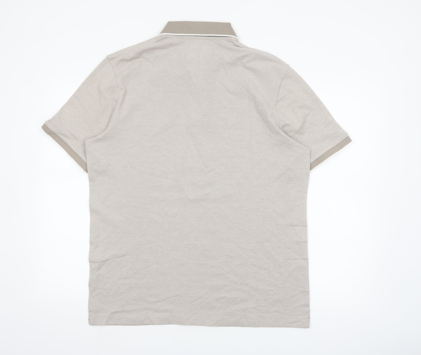 Marks and Spencer Men’s Beige Regular Fit Ultimate Polo Shirt L