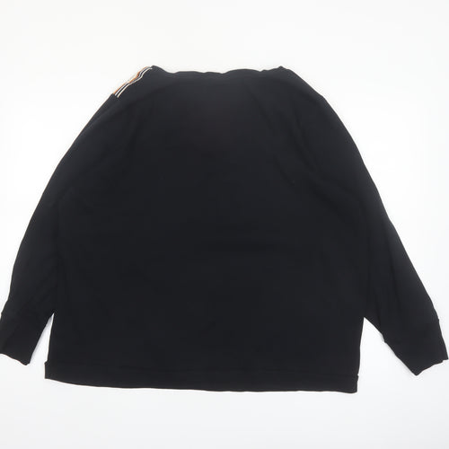 KangaROOS Women Black 22/24 Pullover Sweatshirt Cotton V-Neck