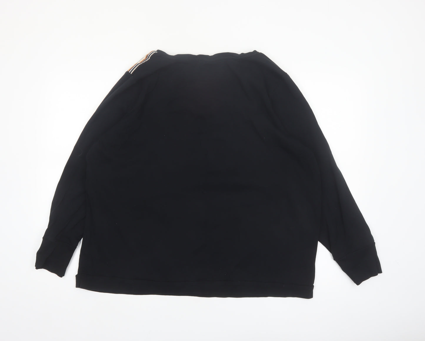 KangaROOS Women Black 22/24 Pullover Sweatshirt Cotton V-Neck