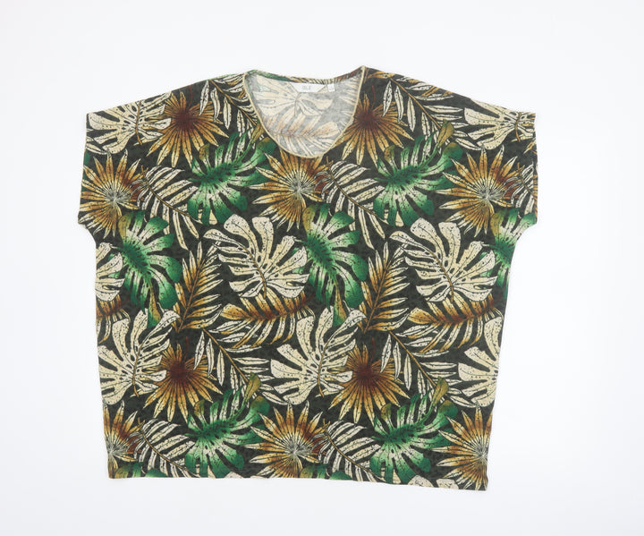 Isle Women's Multicoloured Floral Tunic T-Shirt Size 18