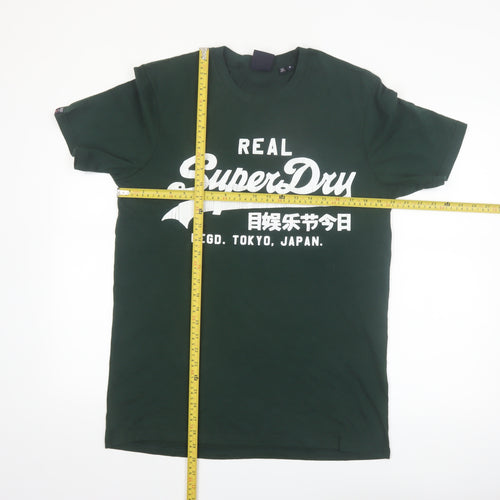 Superdry Men's Green Graphic Logo T-Shirt Size M Short Sleeve Cotton