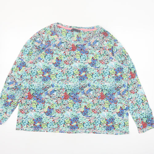 Marks and Spencer Women’s Multicoloured Floral Print Cotton Long Sleeve Top Size 20