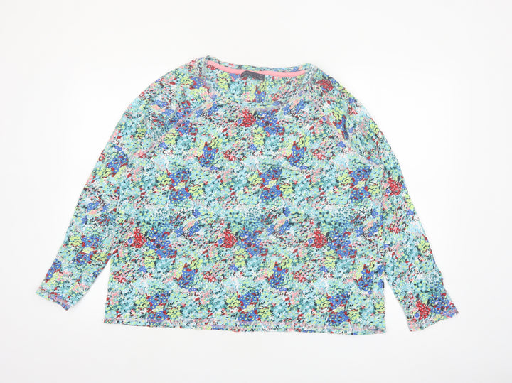 Marks and Spencer Women’s Multicoloured Floral Print Cotton Long Sleeve Top Size 20