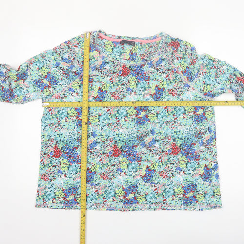Marks and Spencer Women’s Multicoloured Floral Print Cotton Long Sleeve Top Size 20