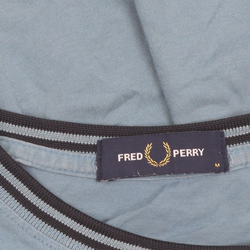 Fred Perry Men's Blue Crew Neck Cotton T-Shirt Size M
