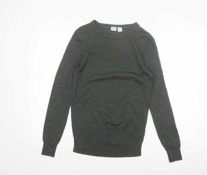 GAP Women's Green Merino Wool Crew Neck Pullover Jumper Size S