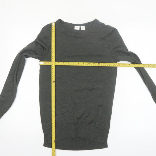 GAP Women's Green Merino Wool Crew Neck Pullover Jumper Size S