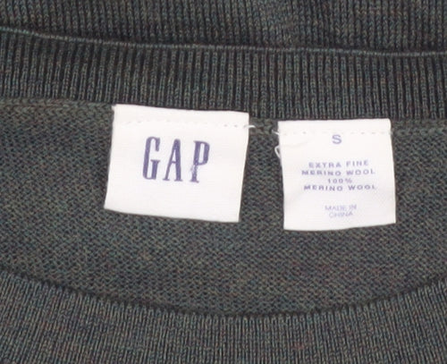 GAP Women's Green Merino Wool Crew Neck Pullover Jumper Size S