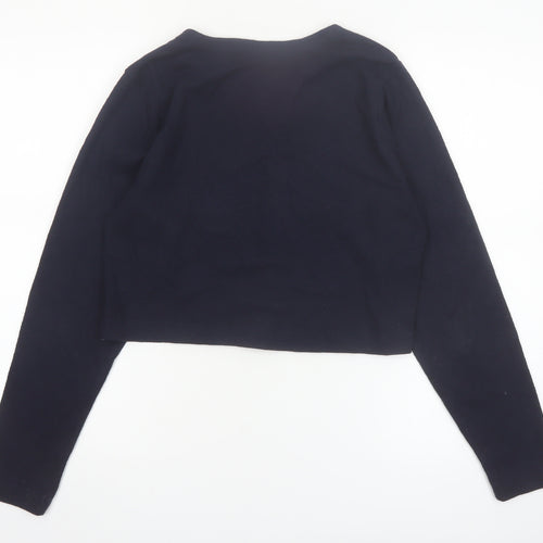 FatFace Women's Blue Cropped Button-Up Cardigan UK 14 Cotton Blend