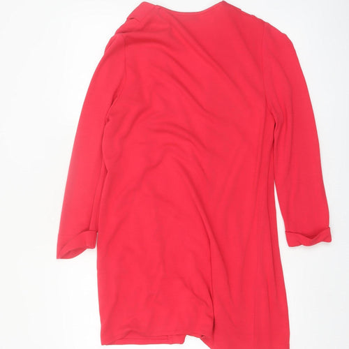 Wallis Women Red Mid-Length Open Coatigan Jacket UK M