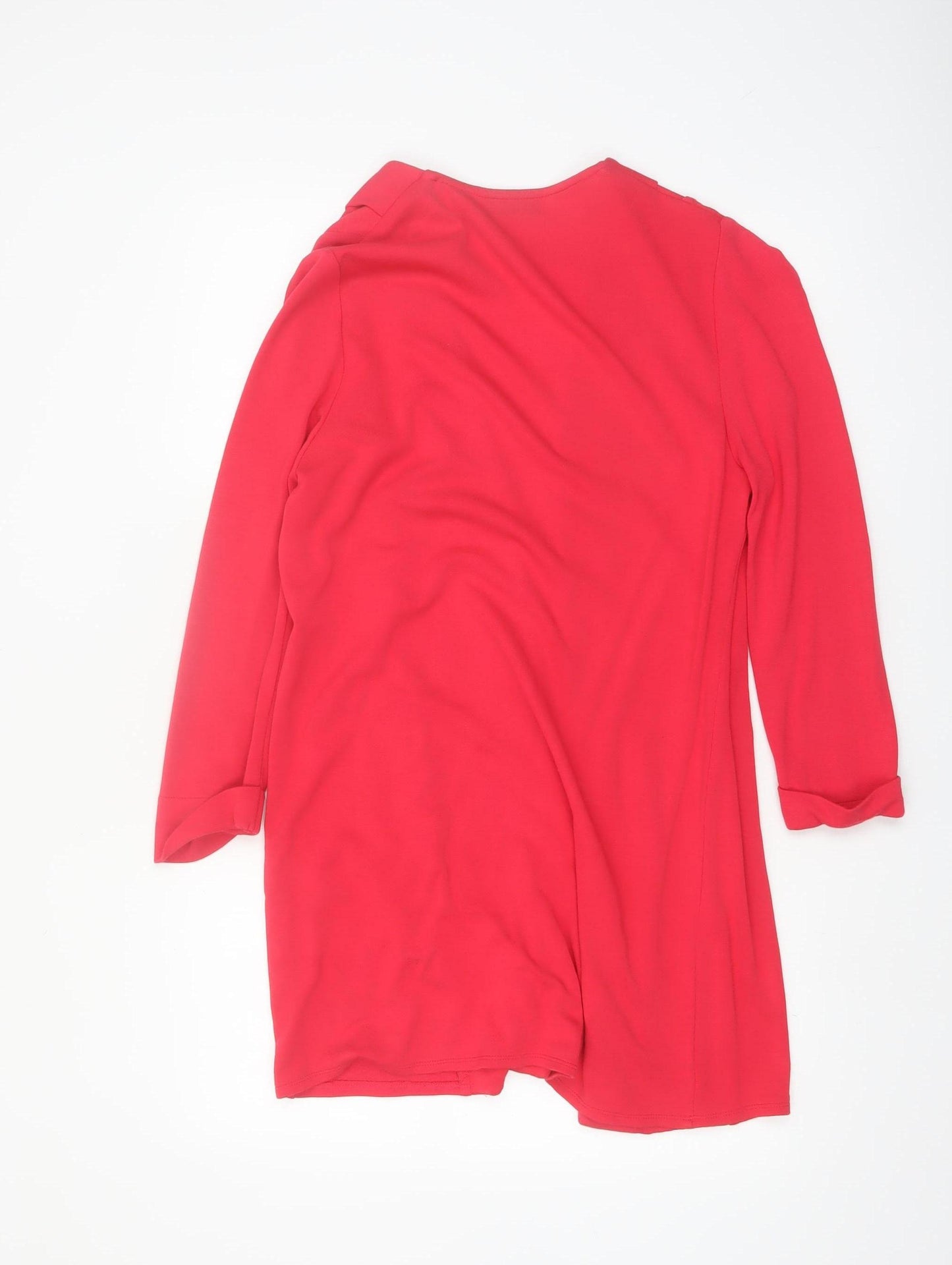 Wallis Women Red Mid-Length Open Coatigan Jacket UK M