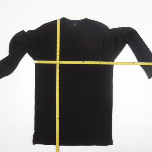 Marks and Spencer Men's Black Wool Blend Long Sleeve Pullover Size L