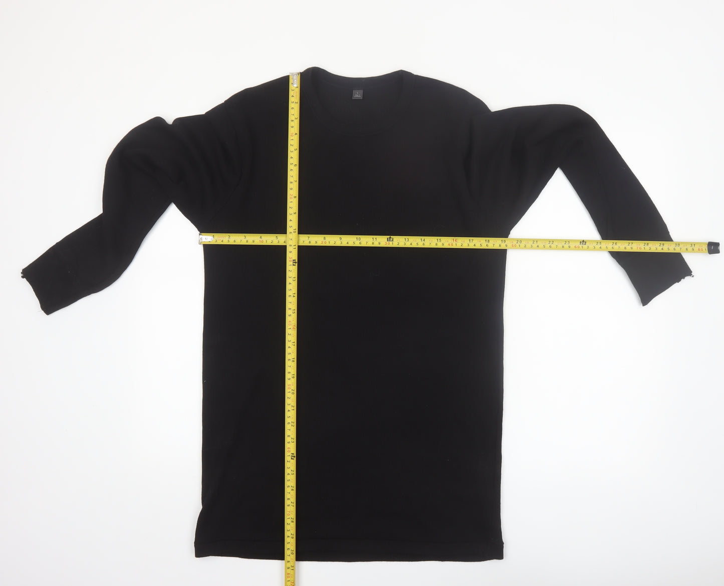 Marks and Spencer Men's Black Wool Blend Long Sleeve Pullover Size L
