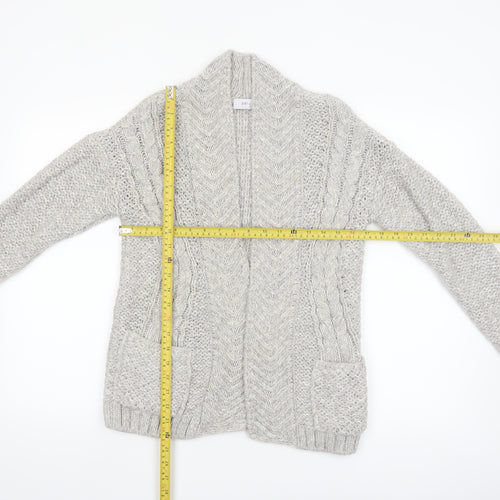 Marks and Spencer Women’s Grey Chunky Knit Open Front Cardigan Size 8