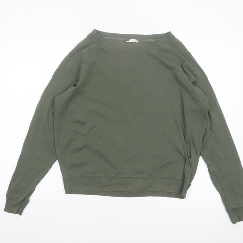 Hush Women’s Green Long Sleeve Cotton Jersey Top Size S