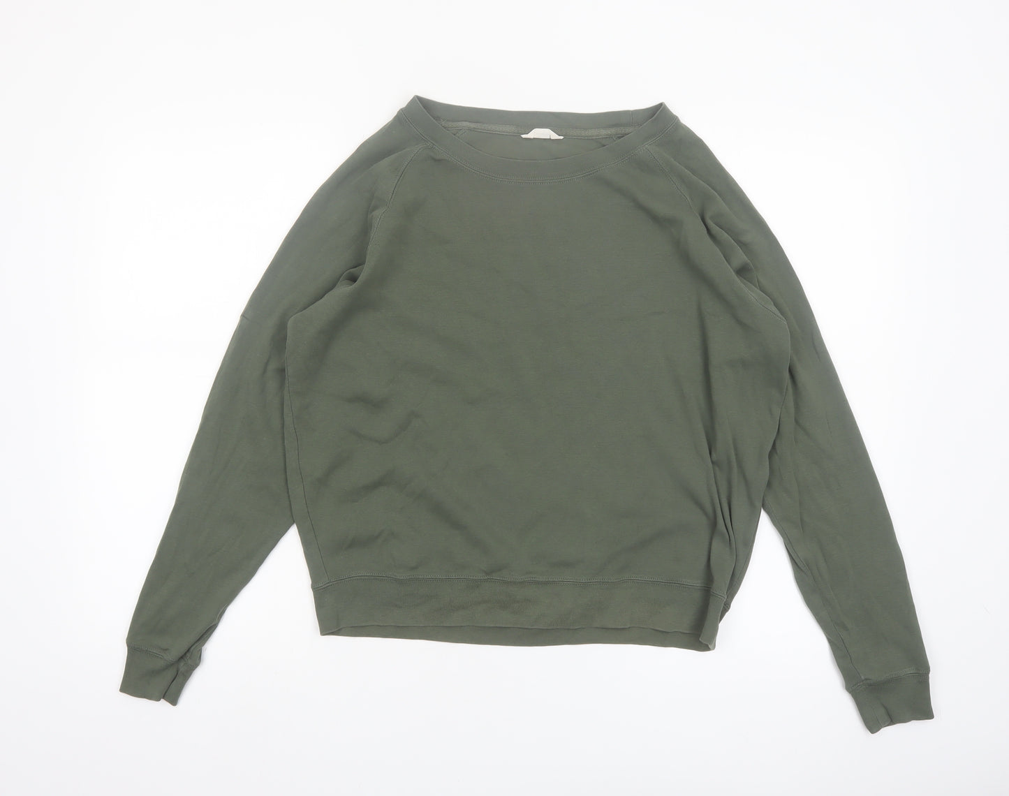 Hush Women’s Green Long Sleeve Cotton Jersey Top Size S