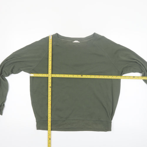 Hush Women’s Green Long Sleeve Cotton Jersey Top Size S