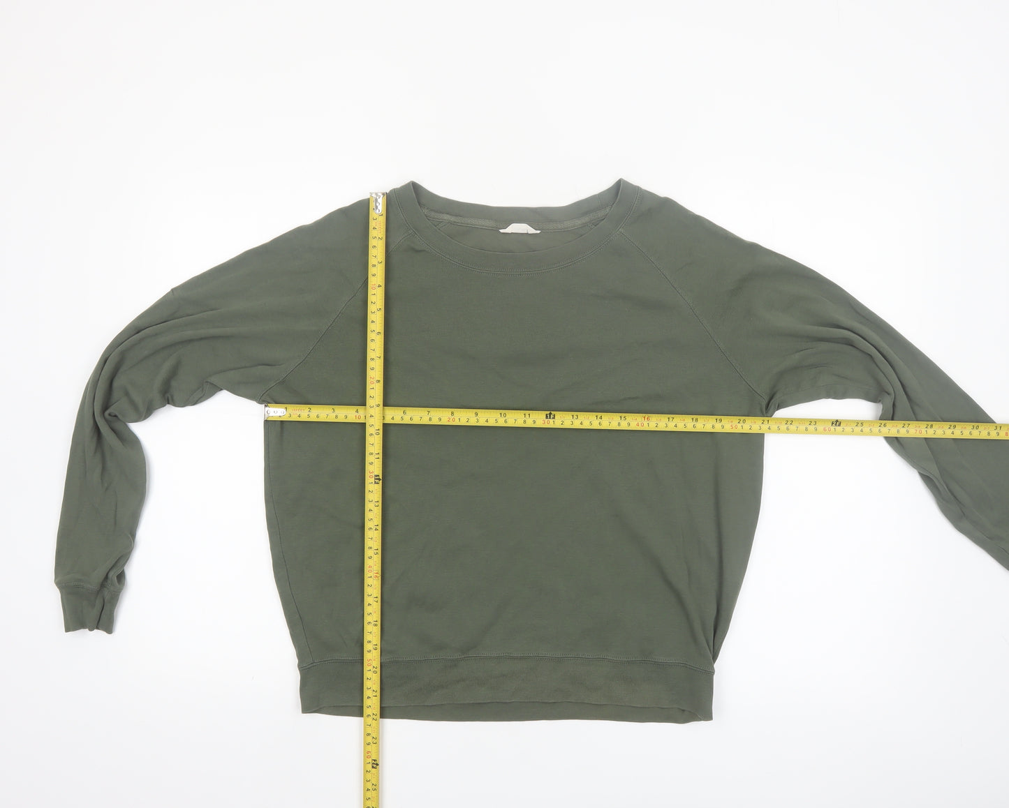 Hush Women’s Green Long Sleeve Cotton Jersey Top Size S