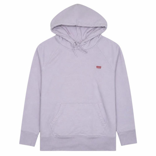 Front view of Levi's women’s xs lilac pullover hoodie cotton blend casual