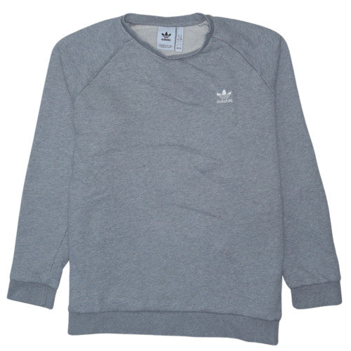 Adidas Men’s Grey 2XL Crew Neck Fleece Pullover Sweatshirt