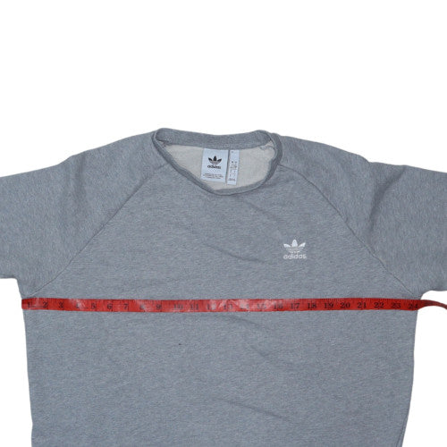 Adidas Men’s Grey 2XL Crew Neck Fleece Pullover Sweatshirt