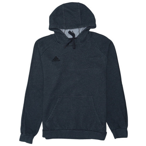 Adidas Men Grey Pullover Hoodie M Regular Fit Fleece Sportswear