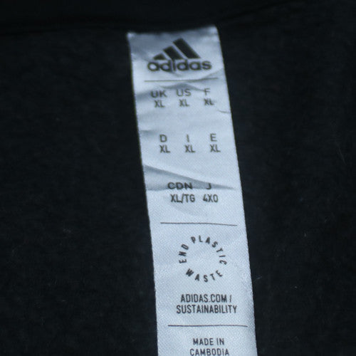 Adidas Men's Black XL Pullover Hoodie Cotton Fleece Sweatshirt