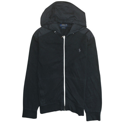 Polo Ralph Lauren Men’s Black Full Zip Hoodie Size M Cotton Estate Rib