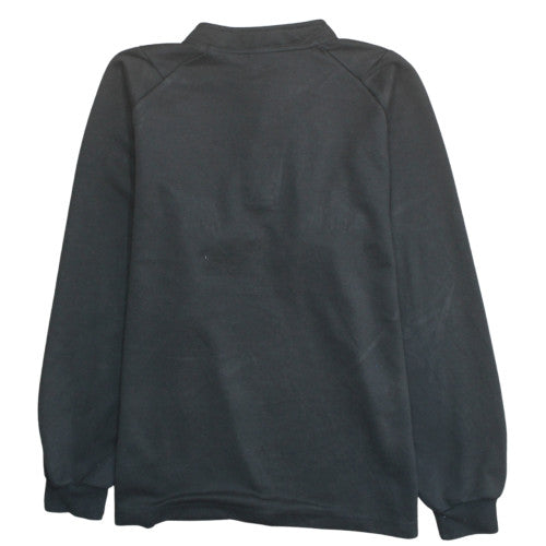 Adidas All Blacks Men's Black Henley Sweatshirt Size M Rugby Top
