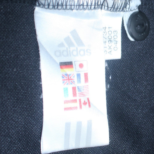 Adidas All Blacks Men's Black Henley Sweatshirt Size M Rugby Top