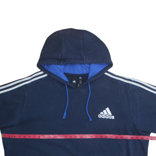 Adidas Men's Blue 3XL Pullover Hoodie with Logo & Pocket