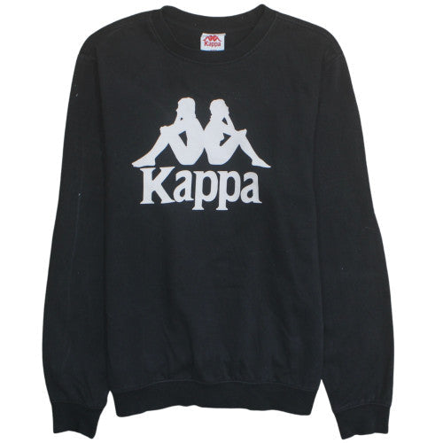 Kappa Men's Black Large Logo Pullover Sweatshirt