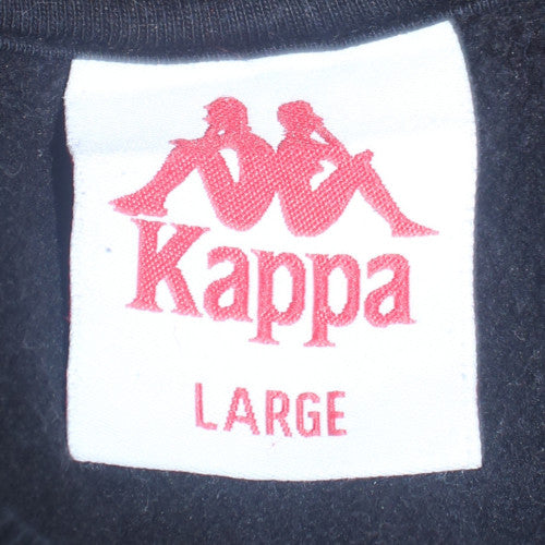 Kappa Men's Black Large Logo Pullover Sweatshirt