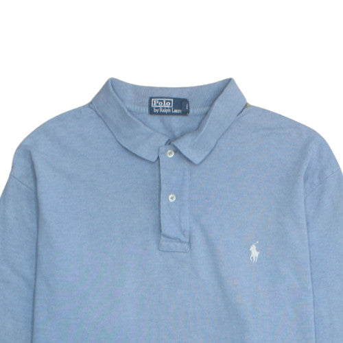 Ralph Lauren Men's Blue Long Sleeve Cotton Polo Shirt XL