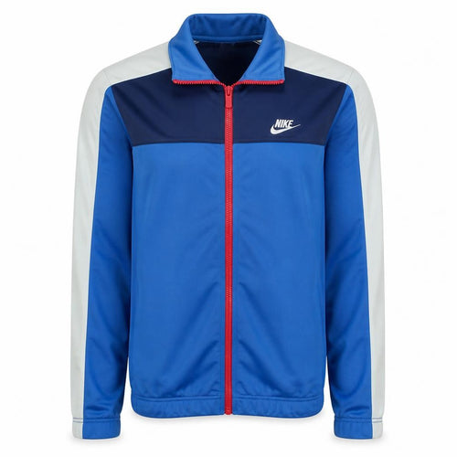 Nike Men's Blue Track Jacket Size S Full Zip Polyester Sportswear