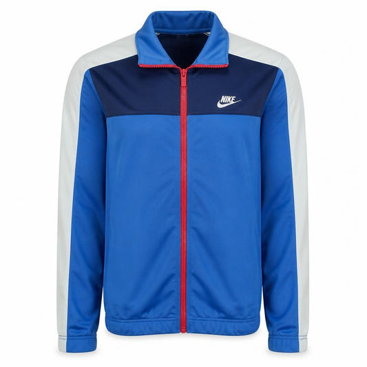 Nike Men's Blue Track Jacket Size S Full Zip Polyester Sportswear