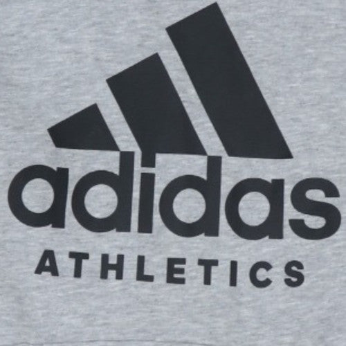 Adidas Men's Grey Pullover Hoodie Sweatshirt M Logo Sportswear