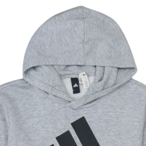 Adidas Men's Grey Pullover Hoodie Sweatshirt M Logo Sportswear