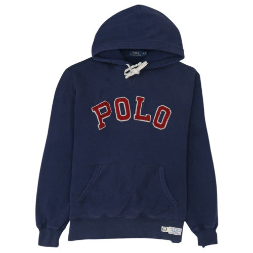 Ralph Lauren Men Blue Pullover Hoodie with Logo M Excellent Condition