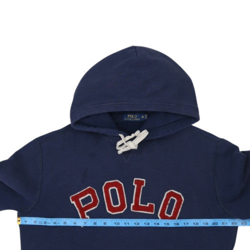 Ralph Lauren Men Blue Pullover Hoodie with Logo M Excellent Condition
