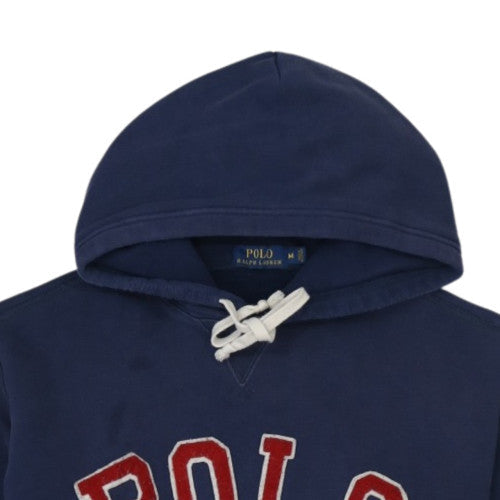Ralph Lauren Men Blue Pullover Hoodie with Logo M Excellent Condition