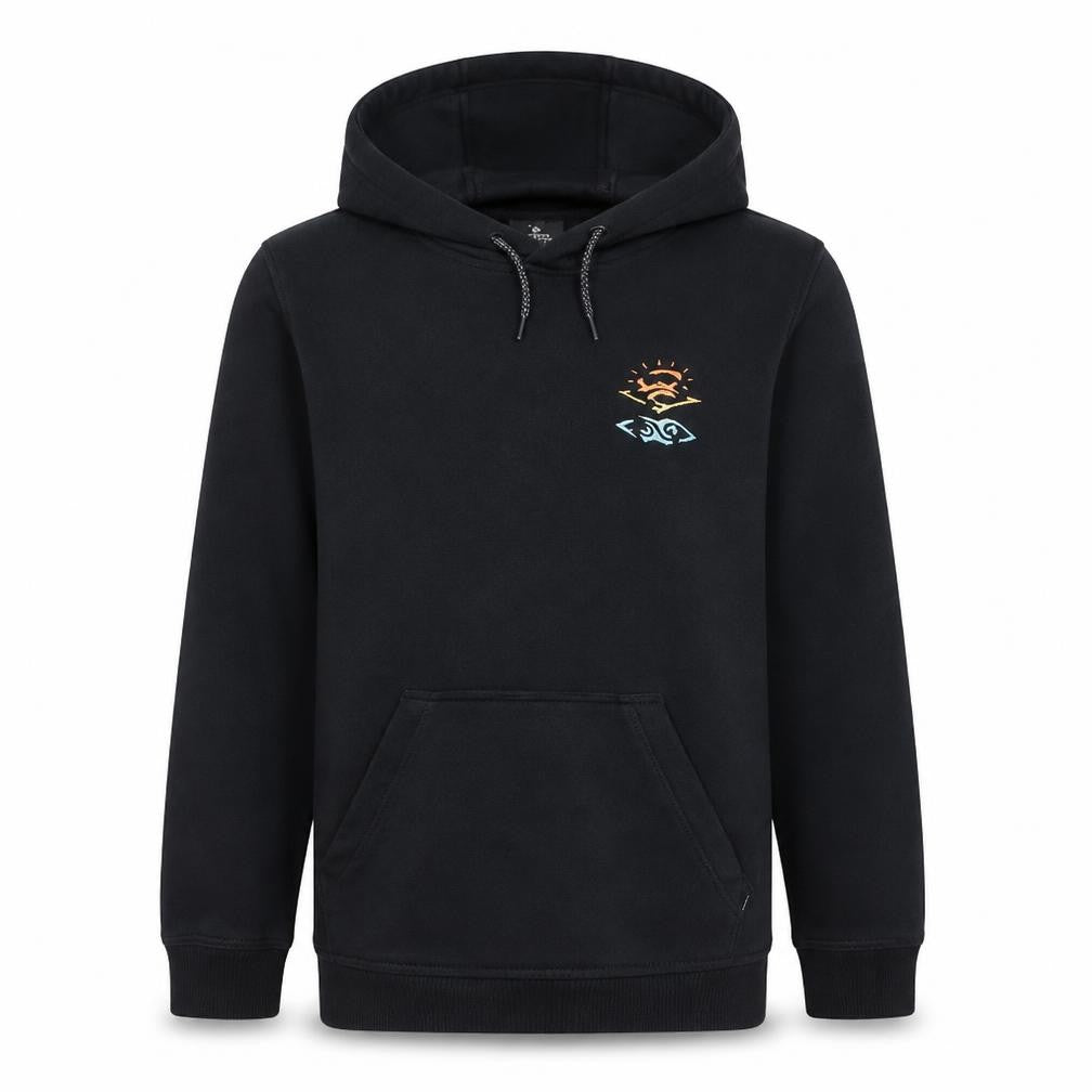Rip Curl Boys Black Pullover Hoodie 16 Years Surf Logo Fleece Sweatshirt