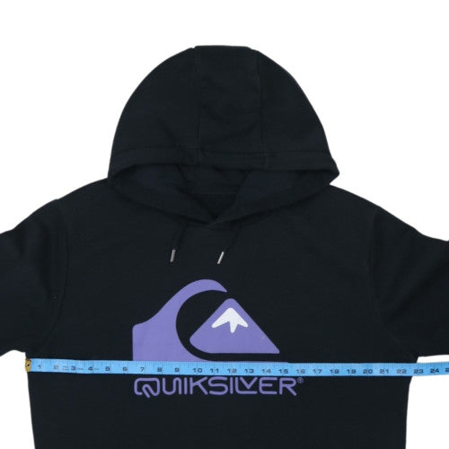 Quiksilver Women's Black L Pullover Hoodie with Logo Print